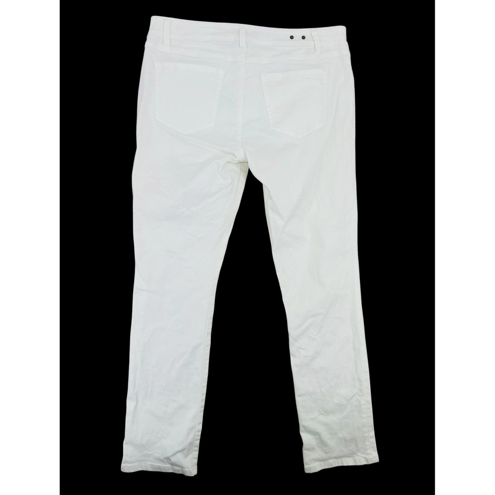 Cabi Jeans Womens White Straight Leg Denim Pants Size 10 - Picture 2 of 7